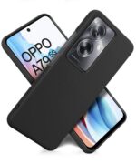 Slim Frameless Back Cover for Oppo A79 5G | Ultra Thin Lightweight Design & Camera Protection | Soft Matte Silicone Flexible Mobile Case (Black) - Image 4