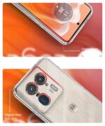 Crystal Clear Transparent Back Cover Case Compatible with Motorola Moto Edge 50 Ultra Shockproof Flexible TPU Silicone Case with Full Body & Camera Protection Transparent - Image 6