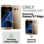 Shock Proof Flip Cover Back Case for Samsung Galaxy S7 Edge | Magnetic Wallet Leather Case with Stand - Image 2