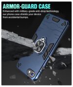 Shock Proof Back Case Mobile Cover for Oppo A83 | Back Cover Case (Tough Armor | Hybrid PC + TPU | Ring Holder & in-Built Kickstand | Blue) - Image 4