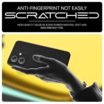 Back Cover for Realme Narzo N61 | Realme C61 | Ultra Slim Soft Rubberised Case | Inner Velvet Fabric Lining | Matte Silicone Flexible Mobile Case | Camera Protection - Black - Image 6