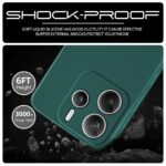 Back Cover for Redmi Note 14 SE 5G | Redmi Note 14 5G | Ultra Slim Soft Rubberised Case | Inner Velvet Fabric | Matte Silicone Flexible Mobile Case | Camera Protection - Green - Image 4