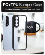 Shockproof Hybrid Back Cover for 1+ OnePlus Nord 5 | Hard Slim fit Back Case | PC & TPU | Clear Transparent Case Black - Image 6