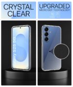 Transparent Back Cover Case for Samsung Galaxy S25 5G | Raised Bumps for Full Device & Camera Protection Shockproof TPU Silicone Back Case Mobile Cover Transparent - Image 4