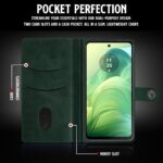 Shock Proof Flip Cover Back Case for Motorola Moto G04 | Magnetic Wallet Leather Case with Stand - Image 6
