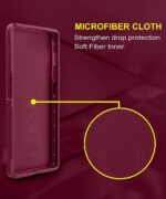 Ultimate Silicon Back Cover Case for Apple iPhone 13 Pro | Military Grade Drop Protection Shockproof Bumper | Anti-Slip Grip | Scratch Proof Micro-Fibre Cloth Inside (Crimson Red) - Image 4