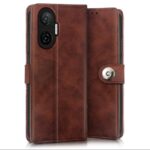Shock Proof Flip Cover Back Case for Poco F7 | Magnetic Wallet Leather Case with Stand - Image 2