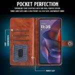 Shock Proof Flip Cover Back Case for Motorola Moto Edge 60 Stylus 5G | Magnetic Wallet Leather Case with Stand - Image 3