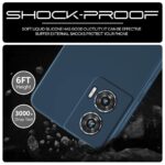 Back Cover for Motorola Moto Edge 50 Fusion 5G | Moto G96 5G Fusion Ultra Slim Soft Case | Inner Velvet Fabric Lining | Matte Silicone Flexible Mobile Case | Camera Protection - Blue - Image 6