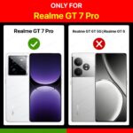 kelpuj Shock Proof Clear Protective Back Case for Realme GT 7 Pro 5G - AirEDGE Technology | 360 Degree Camera Protection | Transparent Hybrid Back Case Mobile Cover - Black - Image 2