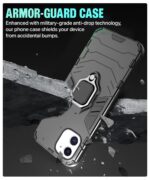 Shock Proof Back Case Mobile Cover for Apple iPhone 11 (6.1-inch) (Armor | Hybrid PC + TPU | Full Protection with Ring Holder Kickstand | Carbon Black) - Image 6