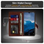 Shock Proof Flip Cover Back Case for Nokia 6.2 | Magnetic Wallet Leather Case with Stand - Image 3