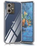 Transparent Back Cover Case Compatible with HMD Crest 5G Shockproof TPU Silicone Mobile Cover with Raised Bumps for Full Body & Camera Protection Clear/Transparent - Image 3