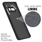 Back Cover for Nothing Phone 3a 5G | Ultra Slim Soft Rubberised Case | Inner Velvet Fabric Lining | Matte Silicone Flexible Mobile Case | Camera Protection - Black - Image 3