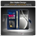 Shock Proof Flip Cover Back Case for Realme Gt 6T 5G | Magnetic Wallet Leather Case with Stand - Image 4