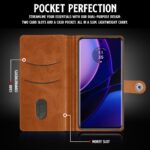 Shock Proof Flip Cover Back Case for Motorola Moto Edge 40 5G | Magnetic Wallet Leather Case with Stand - Image 4
