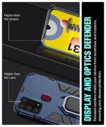 Shock Proof Back Case Mobile Cover for Samsung Galaxy M31 / F41 / M31 Prime | Back Cover Case (Tough Armor | Hybrid PC + TPU | Ring Holder & in-Built Kickstand | Blue) - Image 5