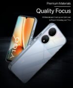 kelpuj Transparent Soft Silicone Back Case for Compatible with Vivo Y100 5G / T2 5G | Crystal Clear TPU Cover Shockproof & Flexible - Image 7