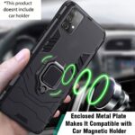 Shock Proof Back Case Mobile Cover for Samsung Galaxy A23 5G | A23 4G | Back Cover Case (Tough Armor | Hybrid PC + TPU | Ring Holder & in-Built Kickstand | Black) - Image 3