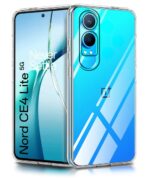 Crystal Clear Transparent Back Cover Case Compatible with OnePlus Nord CE 4 Lite 5G Shockproof Flexible TPU Silicone Case with Full Body & Camera Protection Transparent
