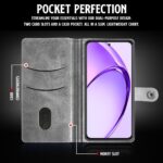 Shock Proof Flip Cover Back Case for Oppo A3 Pro 5G | Magnetic Wallet Leather Case with Stand - Image 4