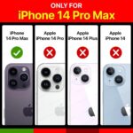 Slim Frameless Back Cover for iPhone 14 Pro Max | Ultra Thin Lightweight Design & Camera Protection | Soft Matte Silicone Flexible Mobile Case (Black) - Image 2