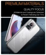 kelpuj Crystal Clear Transparent Back Case for Compatible with Motorola Edge 30 Ultra 5G | Shockproof Flexible TPU Silicone Cover | Full Body & Camera Protection Transparent - Image 7