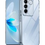 kelpuj Crystal Clear Transparent Back Case for Compatible with Vivo V27 / V27 Pro | Shockproof TPU Silicone Cover | Full Body & Camera Protection Transparent