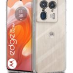 Crystal Clear Transparent Back Cover Case Compatible with Motorola Moto Edge 50 Ultra Shockproof Flexible TPU Silicone Case with Full Body & Camera Protection Transparent