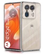 Crystal Clear Transparent Back Cover Case Compatible with Motorola Moto Edge 50 Ultra Shockproof Flexible TPU Silicone Case with Full Body & Camera Protection Transparent