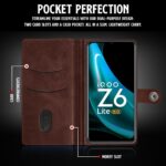 Shock Proof Flip Cover Back Case for Iqoo Z6 Lite 5G | Magnetic Wallet Leather Case with Stand - Image 6