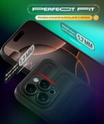 Ultimate Silicone Back Cover Case for iPhone 16 Pro Max | Heat Dissipation Thin Soft TPU | 360? Camera Protection | Breathable Cooling Holes ? Pitch Black - Image 5