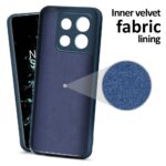 Back Cover for 1+ OnePlus 10T 5G | Ultra Slim Soft Rubberised Case | Inner Velvet Fabric Lining | Matte Silicone Flexible Mobile Case | Camera Protection - Blue - Image 2