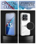 Crystal Clear Transparent Back Case Cover for Compatible with iQOO 13 5G | Full Device & Camera Protection Shockproof TPU | Flexible Silicone Back Cover Case Transparent - Image 4