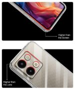 Transparent Back Cover Case for Lava Blaze 3 5G | Raised Bumps for Full Device & Camera Protection Shockproof TPU Silicone Back Case Mobile Cover Transparent - Image 5