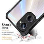 Polycarbonate Back Cover for Realme 10 Pro 5G - Airedge Technology | Crystal Clear Transparent Mobile Case Cover | Hard Bumper | Full Armor Shockproof Device & Camera Protection | Black - Image 3