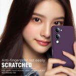 Back Cover for Vivo T4 lite 5G | iQOO Z10 lite 5G | Y04 4G | Y19 5G | Y19e | Ultra Slim Rubberised Case | Inner Velvet Fabric Lining | Flexible Mobile Case | Camera Protection - Purple - Image 4