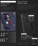 Back Cover for iQOO Z9s 5G | Vivo V40e 5G with Hexa Cube Design | Ultra Slim Soft Rubberised Case | Inner Velvet Fabric | Matte Silicone Flexible Mobile Case | Camera Protection - Blue - Image 7