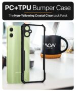 Shock Proof Clear Back Cover Case Mobile Cover for Samsung Galaxy A05 | Galaxy F05 | Galaxy M05 (Hard | Hybrid PC + TPU | Full Armour Device & Camera Protection | Black) - Image 5