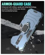 Shock Proof Back Case Mobile Cover for Oppo F11 | Back Cover Case (Tough Armor | Hybrid PC + TPU | Ring Holder & in-Built Kickstand | Blue) - Image 4