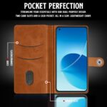 Shock Proof Flip Cover Back Case for Oppo Reno 6 5G | Magnetic Wallet Leather Case with Stand - Image 6