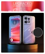 Crystal Clear Transparent Back Case Cover for Motorola Moto Edge 50 Pro | Full Device & Camera Protection Shockproof TPU | Flexible Silicone Back Cover Case Transparent - Image 6