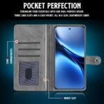 Shock Proof Flip Cover Back Case for Vivo X200 Pro 5G | Magnetic Wallet Leather Case with Stand - Image 4