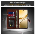 Shock Proof Flip Cover Back Case for Iqoo Z10R 5G | Magnetic Wallet Leather Case with Stand - Image 4