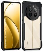 Thermoplastic Polyurethane Shock Proof Clear Protective Back Case for Realme 12Pro 5G|Realme 12Pro Plus 5G|P1Pro 5G-360 CameraProtection|Transparent Hybrid Backcase for MobileCover-Black - Image 3