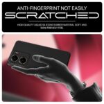 Back Cover for Vivo V29e 5G | Ultra Slim Soft Rubberised Case | Inner Velvet Fabric Lining | Matte Silicone Flexible Mobile Case | Camera Protection - Black - Image 5