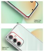 Transparent Back Cover Case Compatible with Samsung Galaxy S24 FE Shockproof TPU Silicone Mobile Cover with Raised Bumps for Full Body & Camera Protection Clear/Transparent - Image 6
