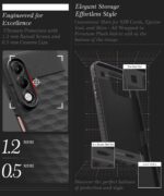Back Cover for Oppo K13x 5G with Hexa Cube Design | Ultra Slim Soft Rubberised Case | Inner Velvet Fabric | Matte Silicone Flexible Mobile Case | Camera Protection - Black - Image 4