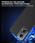 Slim Frameless Back Cover for Motorola Moto G34 5G | Moto G45 5G | Ultra Thin Lightweight Design & Camera Protection | Soft Matte Silicone Flexible Mobile Case (Black) - Image 5