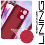 Back Cover for Xiaomi Redmi 13C 4G | Poco C65 | Ultra Slim Soft Rubberised Case | Inner Velvet Fabric Lining | Matte Silicone Flexible Mobile Case | Camera Protection - Crimson Red - Image 3